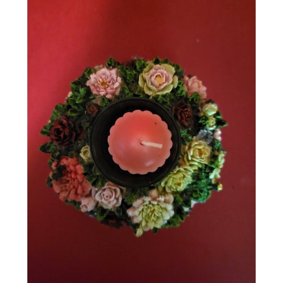 Sierra Floral Candle Holder Handcrafted Hand Painted - Picture 8 of 10